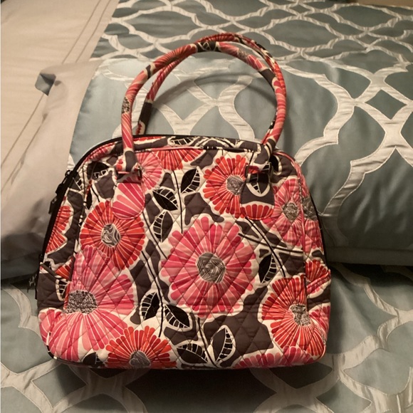 Vera Bradley turn lock satchel handbag with matching wallet retired style in EUC - Picture 2 of 7